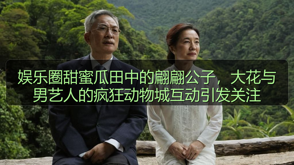 娱乐圈甜蜜瓜田中的翩翩公子,大花与男艺人的疯狂动物城互动引发关注