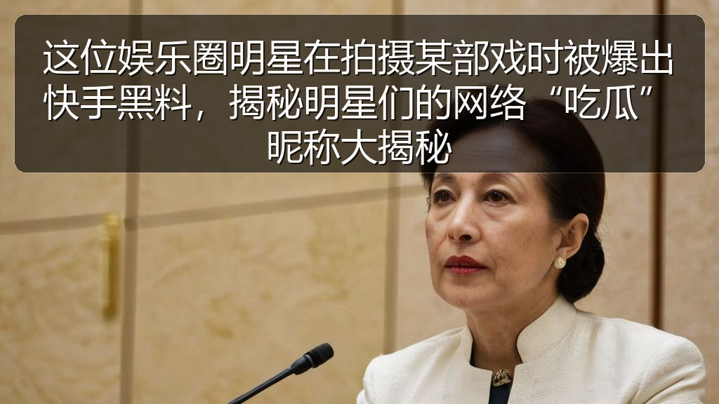 这位娱乐圈明星在拍摄某部戏时被爆出快手黑料，揭秘明星们的网络“吃瓜”昵称大揭秘