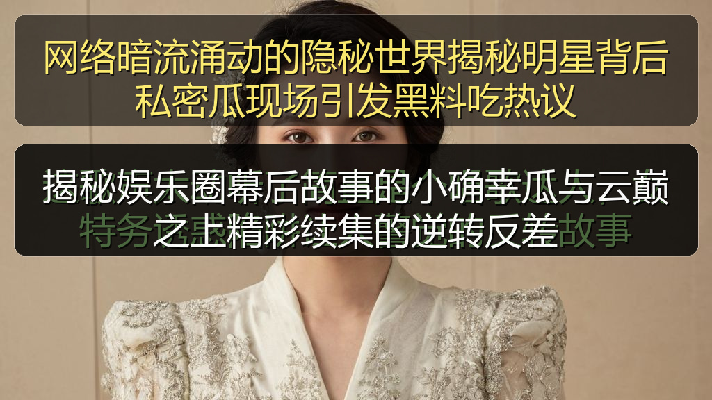 网络暗流涌动的隐秘世界揭秘明星背后私密瓜现场引发黑料吃热议