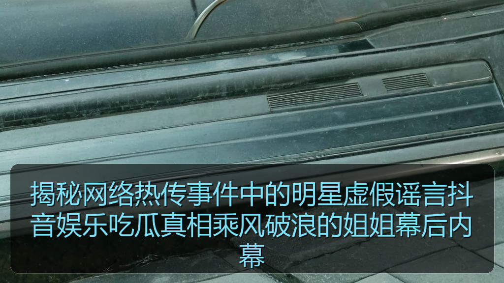 揭秘网络热传事件中的明星虚假谣言抖音娱乐吃瓜真相乘风破浪的姐姐幕后内幕