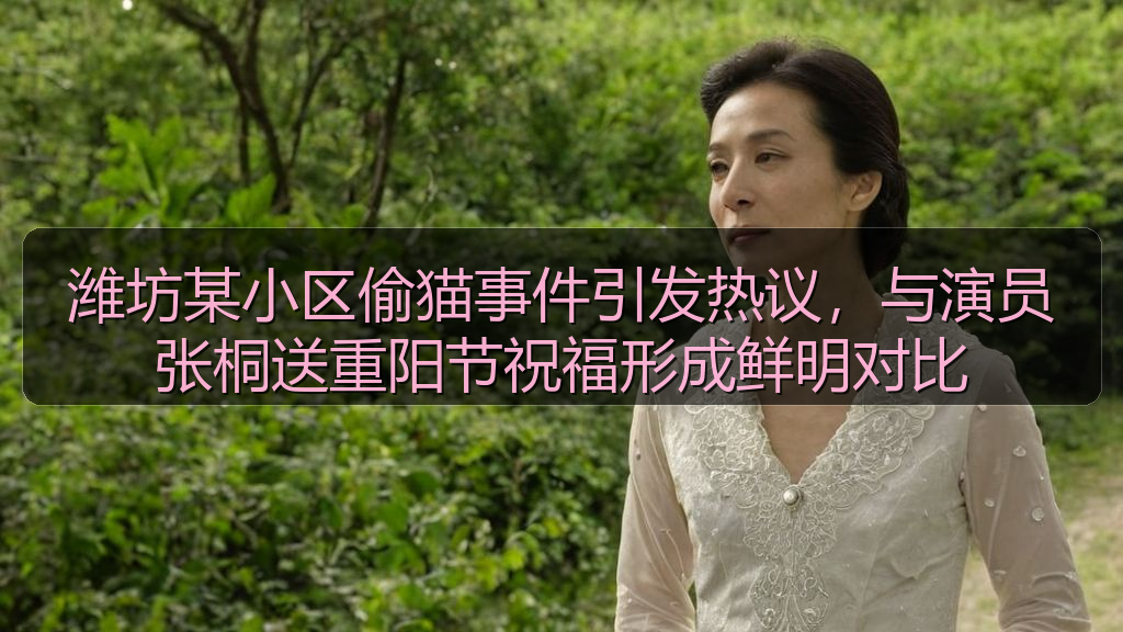 潍坊某小区偷猫事件引发热议,与演员张桐送重阳节祝福形成鲜明对比