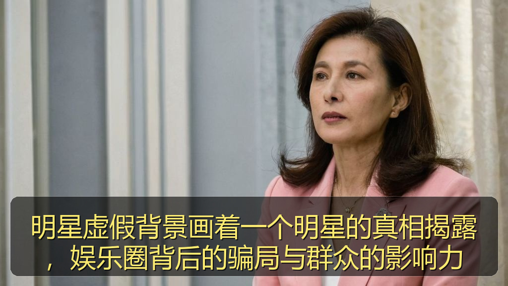 明星虚假背景画着一个明星的真相揭露，娱乐圈背后的骗局与群众的影响力