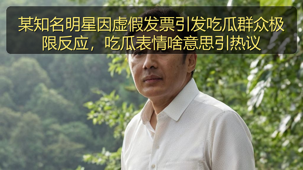某知名明星因虚假发票引发吃瓜群众极限反应，吃瓜表情啥意思引热议