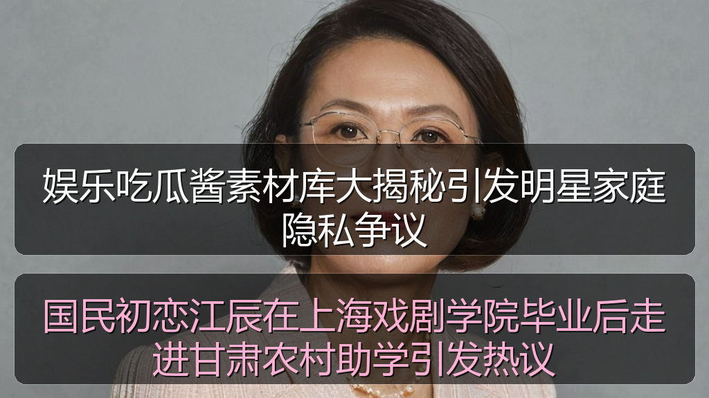 娱乐吃瓜酱素材库大揭秘引发明星家庭隐私争议