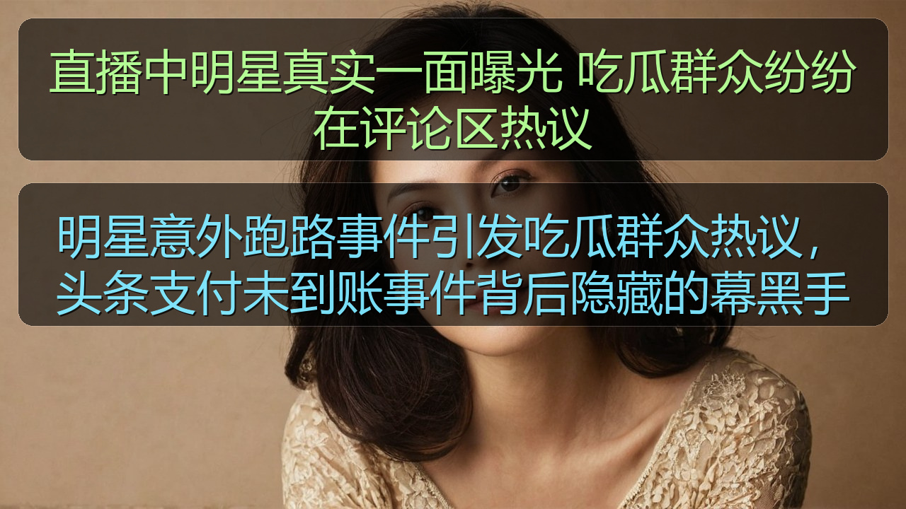 明星意外跑路事件引发吃瓜群众热议，头条支付未到账事件背后隐藏的幕黑手