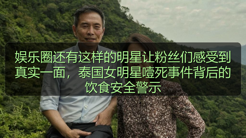娱乐圈还有这样的明星让粉丝们感受到真实一面，泰国女明星噎死事件背后的饮食安全警示