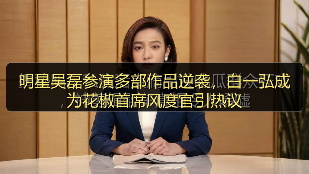 明星吴磊参演多部作品逆袭，白一弘成为花椒首席风度官引热议