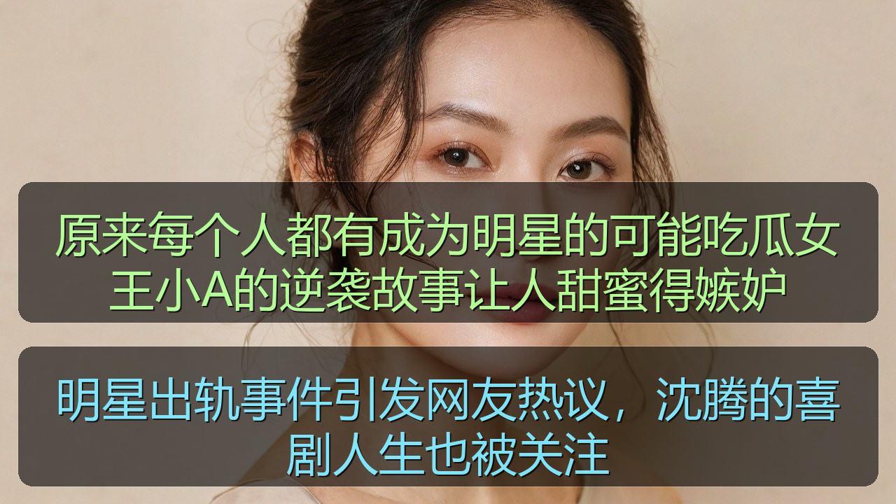 明星出轨事件引发网友热议,沈腾的喜剧人生也被关注