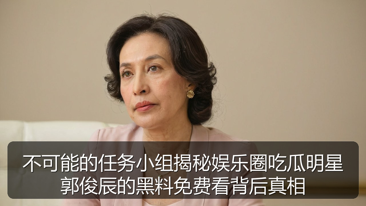 不可能的任务小组揭秘娱乐圈吃瓜明星郭俊辰的黑料免费看背后真相