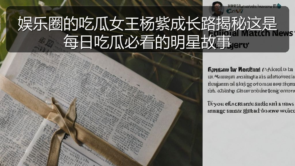 娱乐圈的吃瓜女王杨紫成长路揭秘这是每日吃瓜必看的明星故事