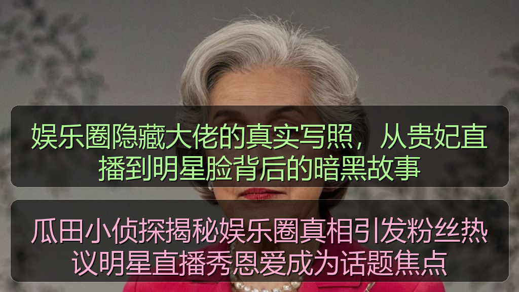 瓜田小侦探揭秘娱乐圈真相引发粉丝热议明星直播秀恩爱成为话题焦点