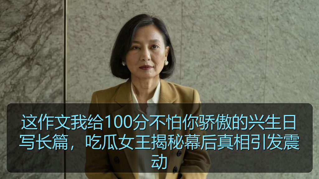 这作文我给100分不怕你骄傲的兴生日写长篇，吃瓜女王揭秘幕后真相引发震动