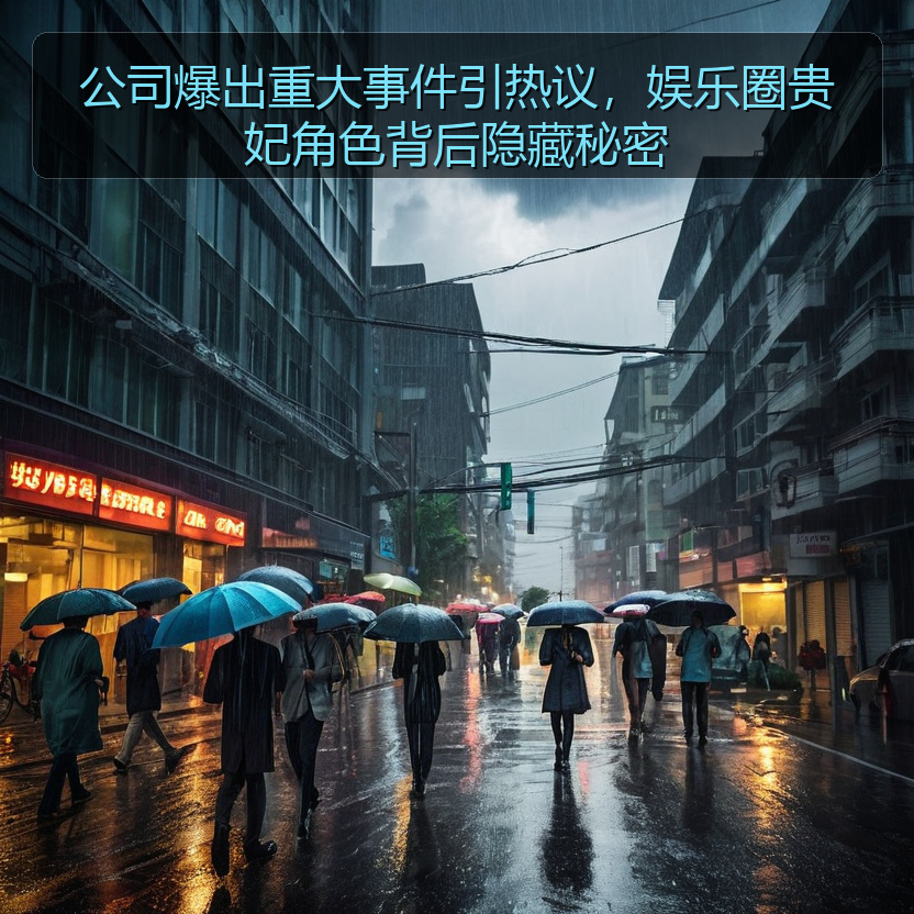 公司爆出重大事件引热议,娱乐圈贵妃角色背后隐藏秘密